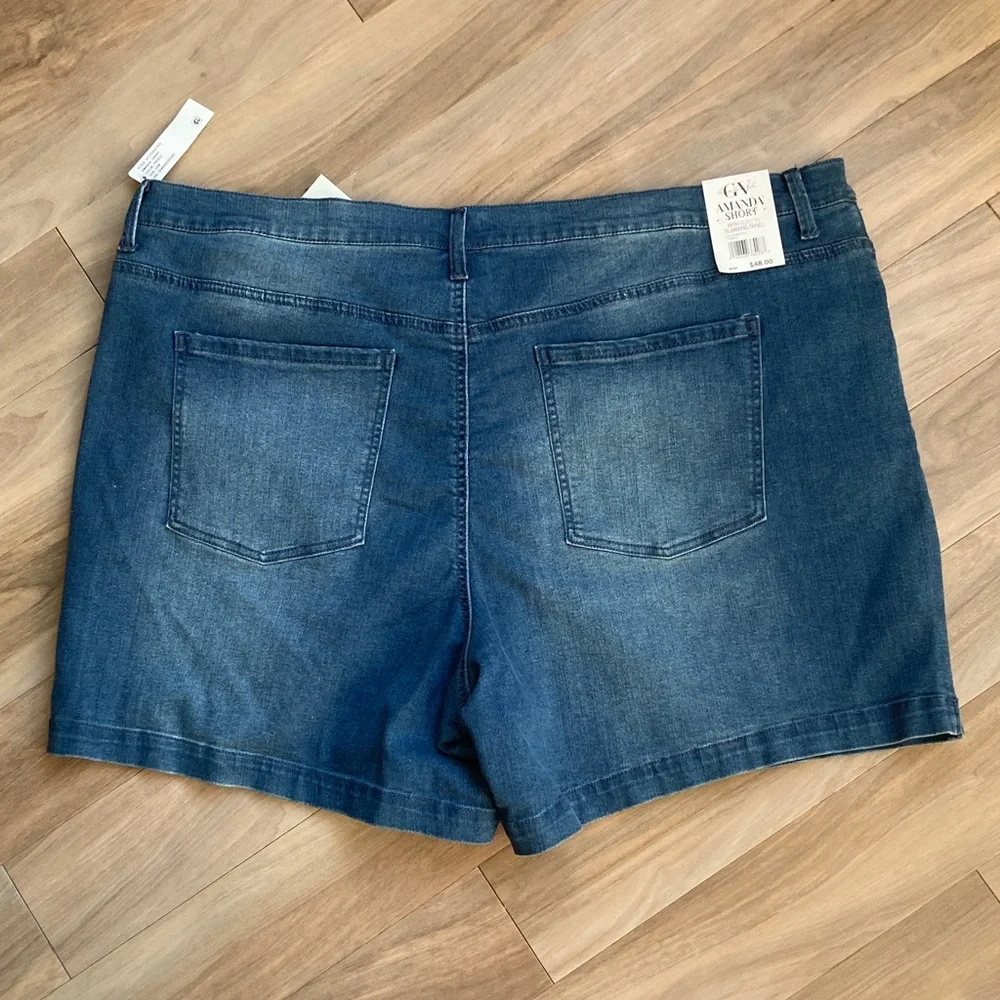 Gloria Vanderbilt Amanda jean short with slimming panel flawless stretch 24W - Picture 8 of 16